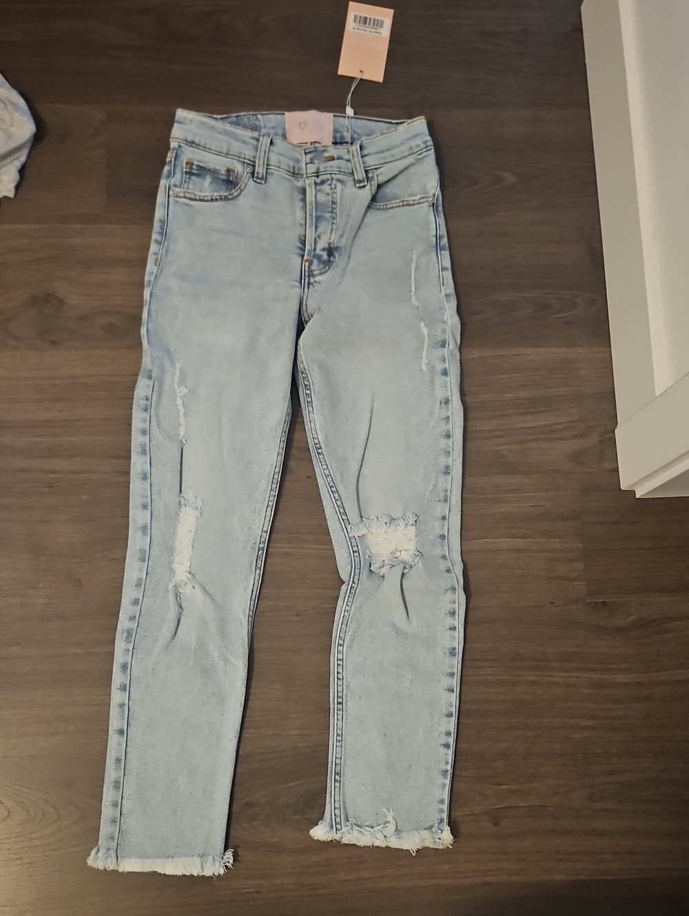 REVICE Light Blue Distressed Skinny Jeans